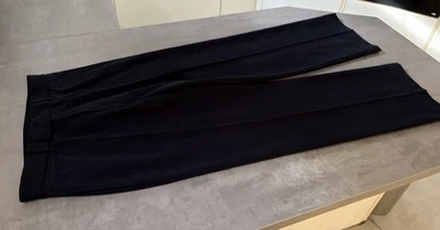 Tom Ford Wide-Legged Navy Cotton Trousers Size 33 RRP £975 Made In Italy - Image 1 of 4