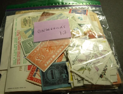 1.3 OUNCES CINDERELLA STAMPS OFF PAPER UNCHECKED - Image 1 of 2