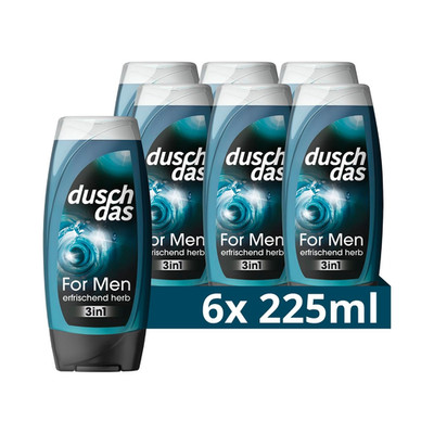 Duschdas Duschgel For Men 3-in-1 Fresh-Energy-Duft 6 x 225ml