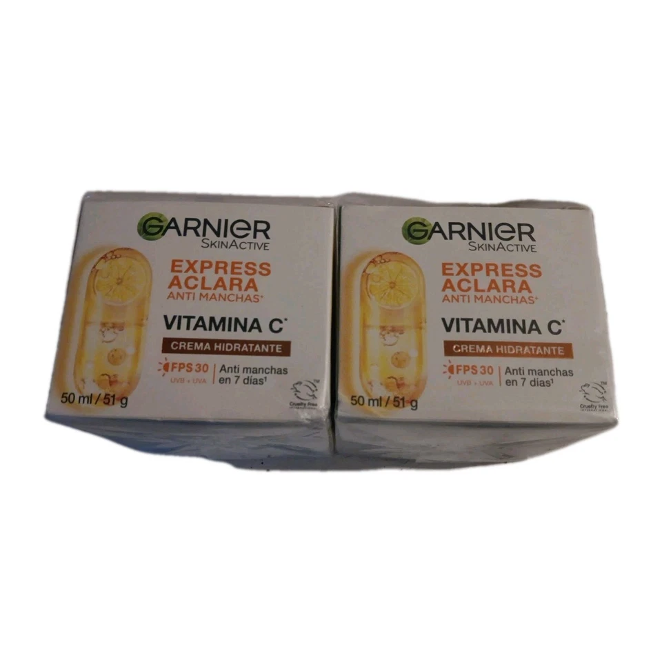 2 X Garnier SkinActive hidratante express aclara tono uniforme 50 ml Crema - Image 2 of 4