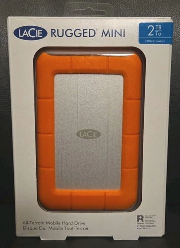 LaCie Rugged Mini 2TB External Hard Drive Portable HDD - USB 3.0/2.0 #LAC9000298