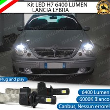 KIT LED H7 CANBUS LANCIA LYBRA 6000K 6400 LUMEN XENON NO ERROR ABBAGLIANTE