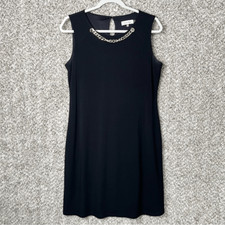 Calvin Klein Dress Women’s Medium Black Jersey Stretch Knit Sleeveless Shift