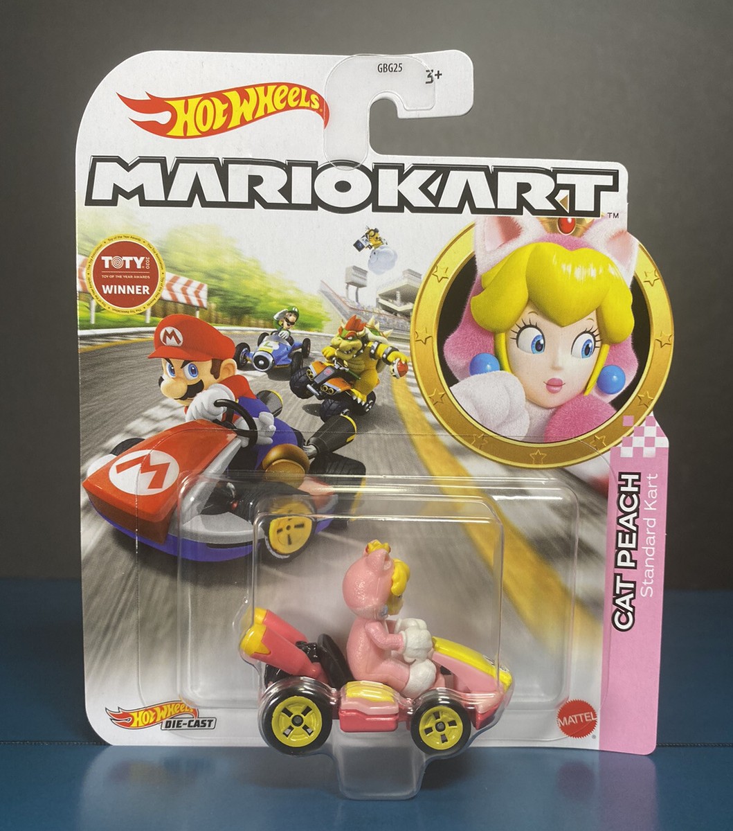 Mario Kart - Véhicul Hot Whls métal 1/64 Princss Pach (Standard Kart) 8 cm au millur prix