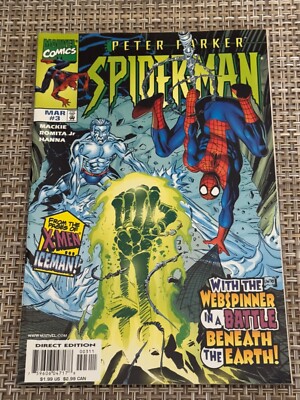 Peter Parker Spider-Man #3 ICEMAN! Howard Mackie, John Romita Jr NM/NM+