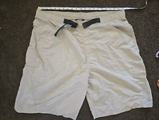 CABELAS Men's Pull On Shorts XL  (40) Beige Nylon Belted  Hiking Fishing NEW 