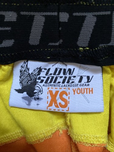 Boys Flow Society Size XS Lacrosse Shorts Orange Fish - 第 6/7 張圖片