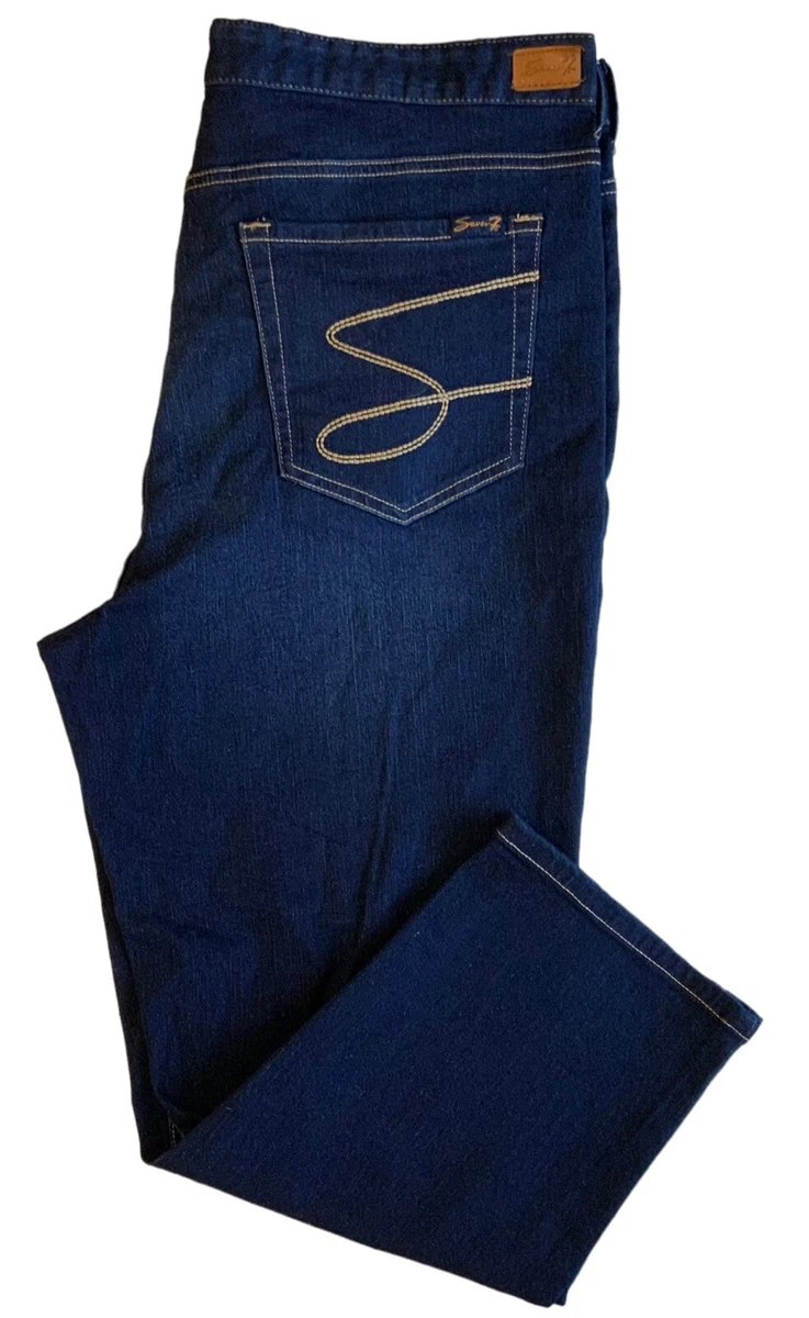 Seven 7 Jeans The Tower High Rise Straight, Wash, Size 16 | eBay