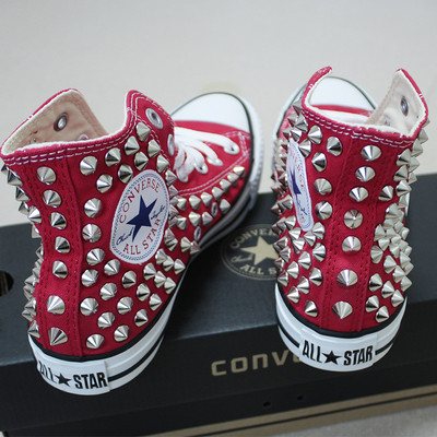 Genuine CONVERSE All-star with studs Sneakers Sheos Red