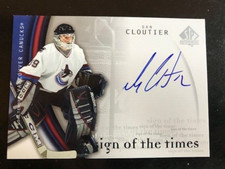 2005-06 SP Authentic sign of the times  DC Dan Cloutier