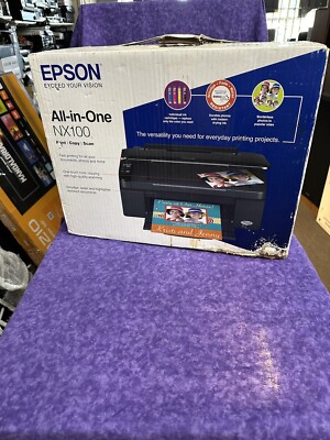  NEW SEALED BOX EPSON ALL IN ONE NX100 COLOR INKJET PRINTER PRINT COPY SCAN 