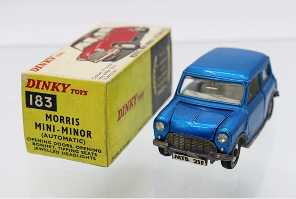 RARE Vintage DINKY TOYS　183　MORRIS MINI-MINOR(AUTOMATIC)　blue - Image 2 of 4
