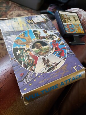 NTSC Ultra Rare R10 Atari 2600 K-Tel Vision Vulture Attack 1982 T Handle box CIB