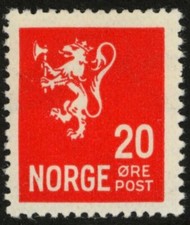 Norway 1926-34 (NK 145A, MI 124A, SC 119) - Lion - MNH