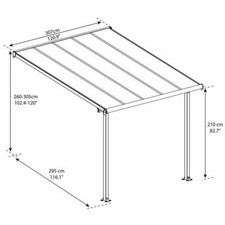 Garden Patio Cover Palram Canopia Olympia White