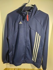 ADIDAS ORIGINALS USA Blue WHITE TRACK TOP JACKET SZ Large