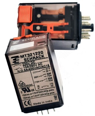 1PC    SCHRACK MT321220 220VDC In rmedia   Relay  10A 250VAC 11Pins #T7