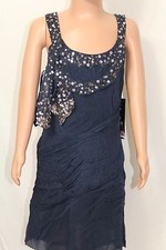 SaraSara The Collection Adorable Sz 10 Blue NWT Sheath Girl Dress W/Sequin Tie
