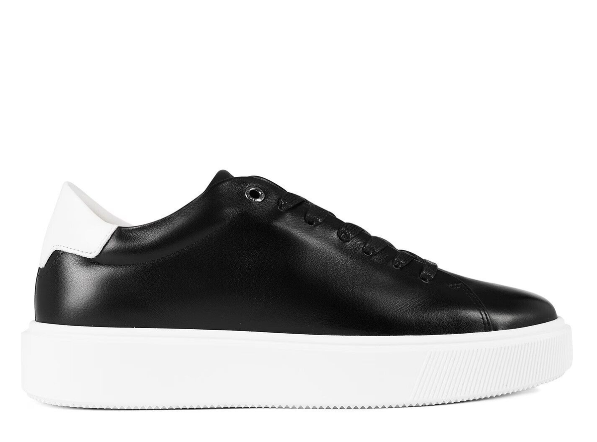 Ted Baker Men's Black Breyon Leather Trainers, Size UK 9, UK 10