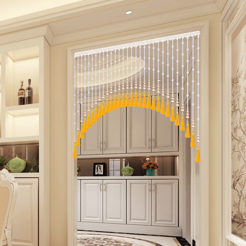 25 Strings Tassel Beaded Curtain Arched Crystal Doorway Curtain Home  Divider Art