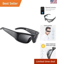 Athletic Smart Bluetooth Sunglasses with Polarized Lenses & 10-Hour Battery Life
