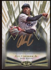 Jazz Chisholm Jr. 2022 Topps Tier One Auto #d /25 Copper Ink Marlins Yankees