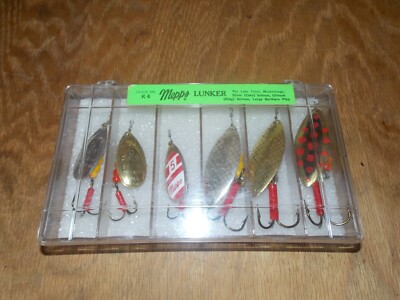 Rare (HTF) Mepps LUNKER Series Set K4 W/Case 6 Spinners All #5   12/26