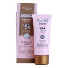 Scentio Gluta Exfoliator Skin Refinning Scrub Double Milk Triple Bright 100ml