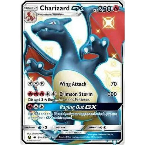 PSA 10 GEM MT Full Art Shiny Charizard GX Hidden Fates SV49 2019