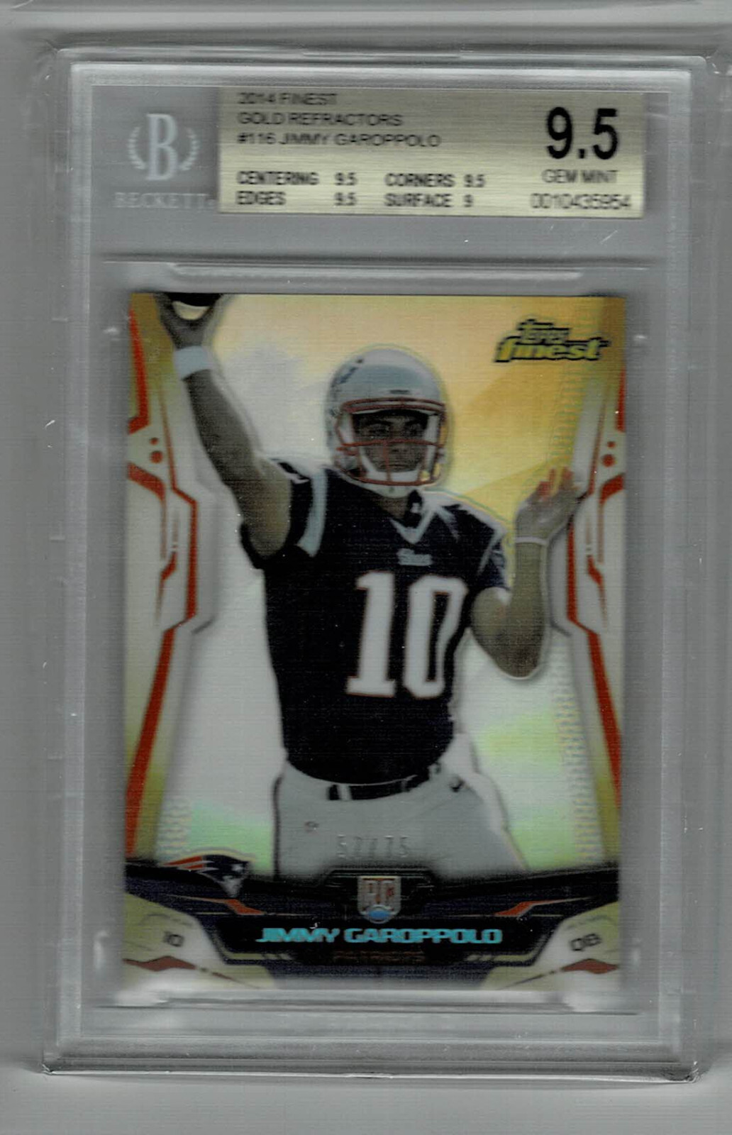 Jimmy Garoppolo Panini Black Gold Rookie Autograph #RAUJG Gold
