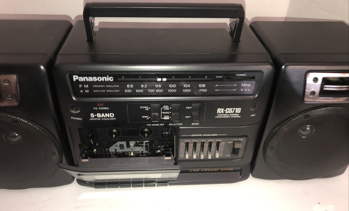 PANASONIC RX-CS710 AM/FM CASSETTE 2 WAY-4 SPEAKER SYSTEM-TESTED