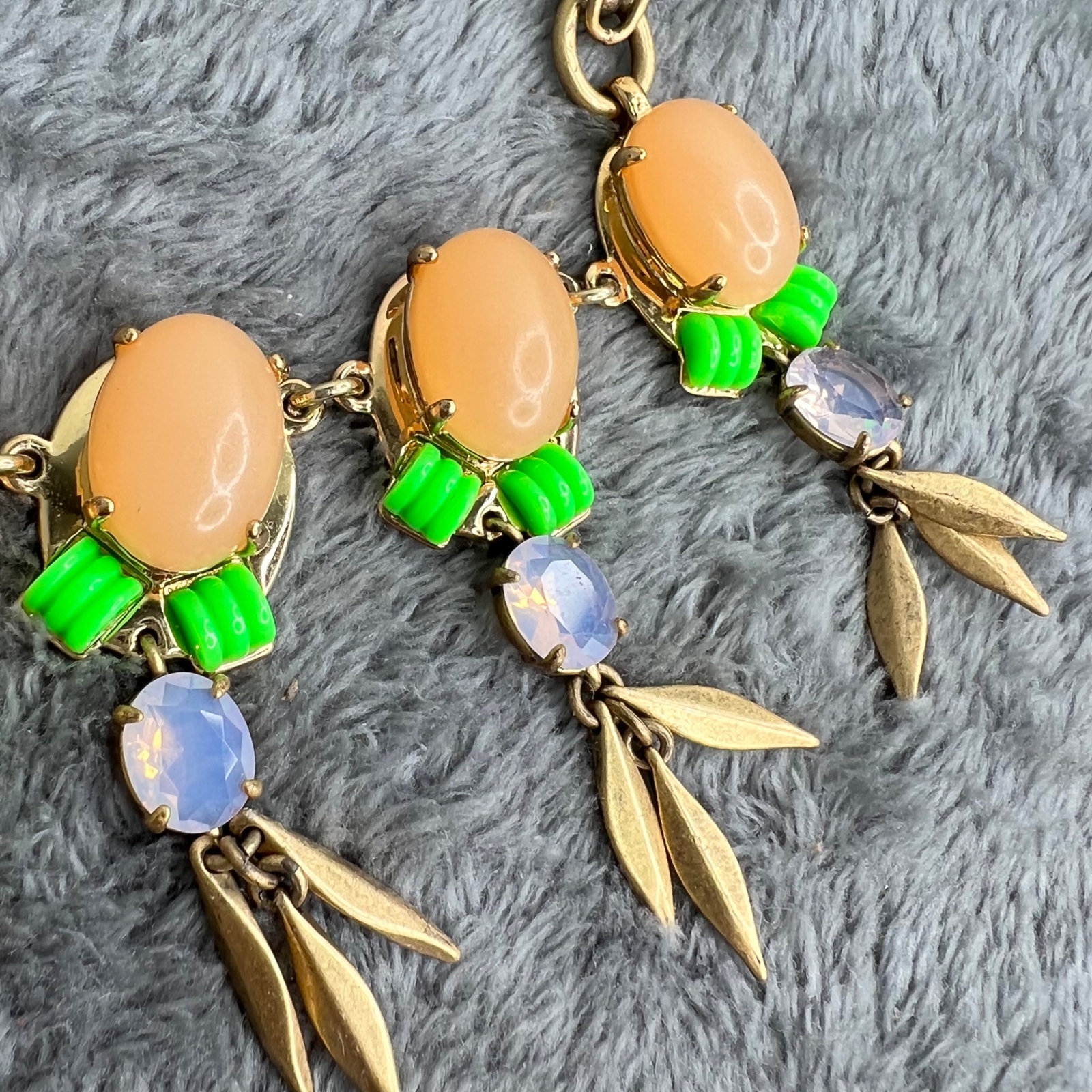 J Crew Statement Necklace Chunky Dagger Pineapple… - image 5