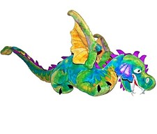 Melissa and Doug Giant Rainbow Plush Winged Mystic Dragon Stuffed Animal 3 feet