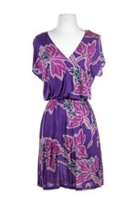 Urban Outfitters Women Dresses A - Line SM Purple Rayon