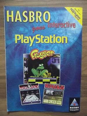 Hasbro interactive goes Playstation, Werbung, Flyer, Frogger, Monopoly, Risiko
