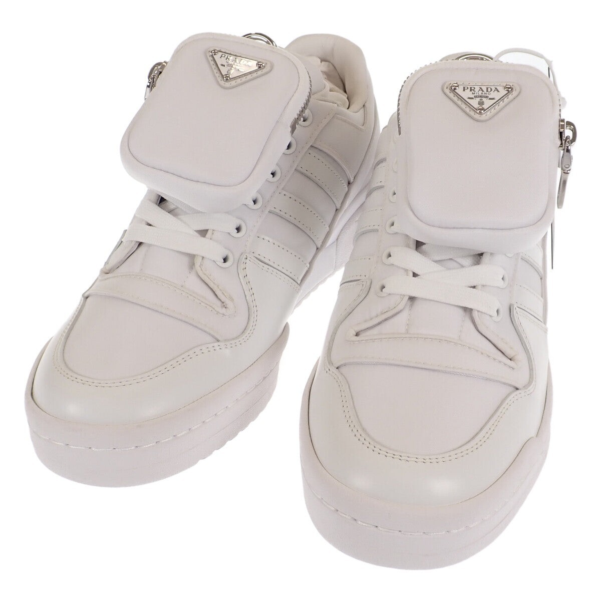 PRADA ホワイト スニーカー PRADA Adidas Collaboration Re-Nylon Forum Low Cut Sneakers White