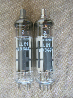 2x  EL81  /  6CJ6   Röhren   SIEMENS  / MULLARD  -  NEU / NOS  -  EL 81