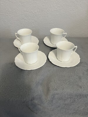 4 Tirschenreuth/Hutschenreuther Baronesse  Cups/Saucers (1838) NEW