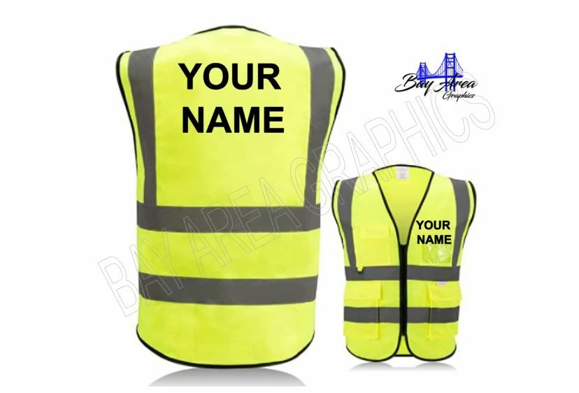 Class 2 safety vest with company logo discount