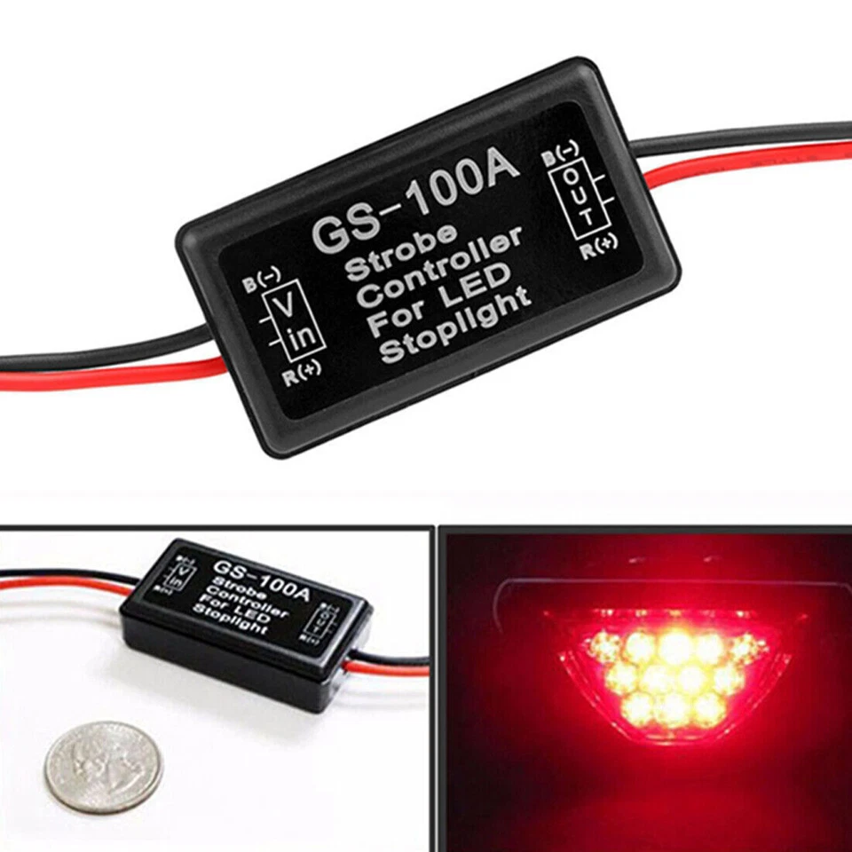 12V-24V Flash Strobe Controller Flasher Module for LED Brake Stop Light Lamp New - Image 4 of 4