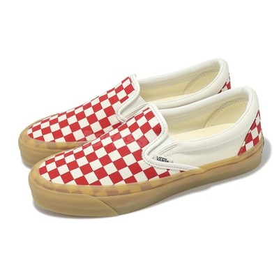 Vans Lx Classic Slip-On 98 Beige Racing Red Gum Men Unisex Casual VN000E96BOP