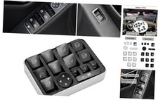 Inner Door Power Window Switch Button Covers Trim Sticker Replacement Black