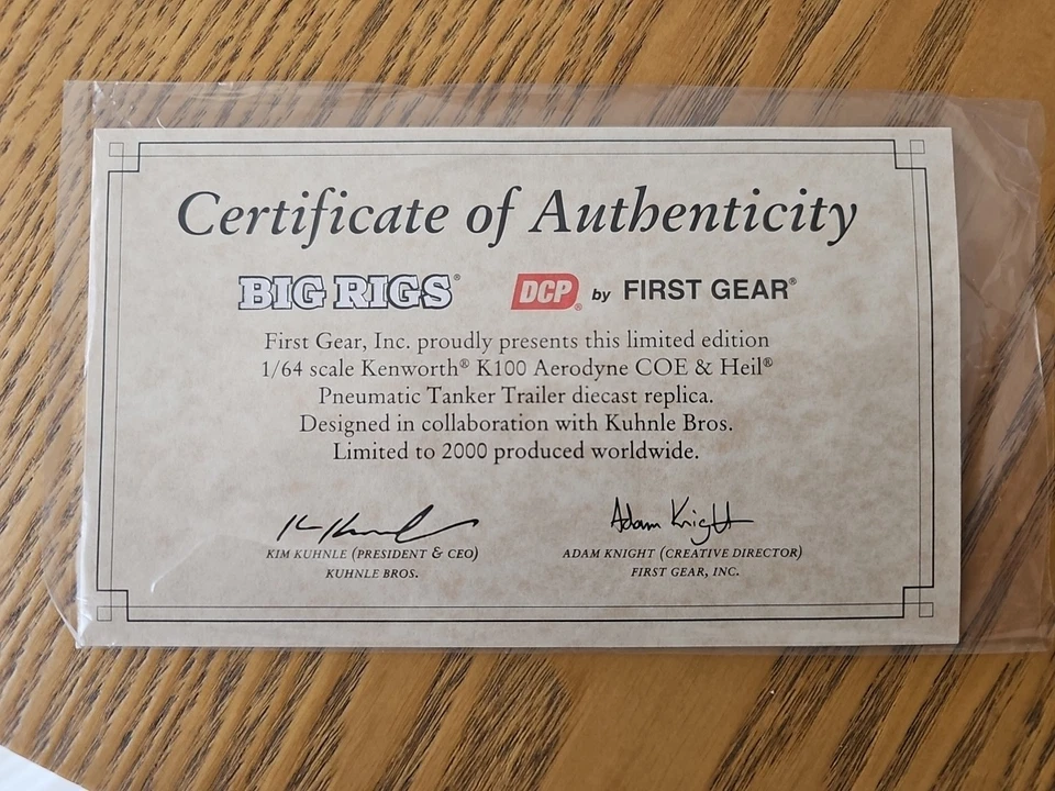 Dcp By First Gear Big Rigs Series 1/64 Kuhnle Bros K100 With Heil Tanker 69-1617 - Image 2 of 4