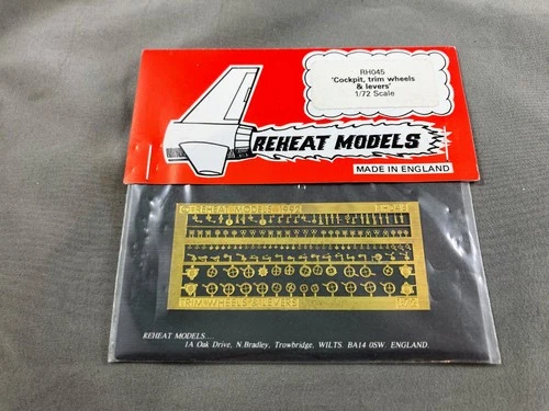 1/72 SCALE  REHEAT MODELS - COCKPIT, TRIM WHEELS AND LEVERS - RH 045