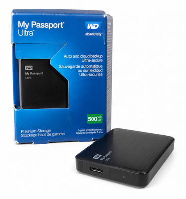 WD My Passport Ultra 500GB Portable External Hard Drive USB 3.0 w/ Retail Box