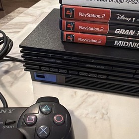 Sony PlayStation 2 PS2 SCPH-50001 Console Bundle 2 Controllers 7 Games