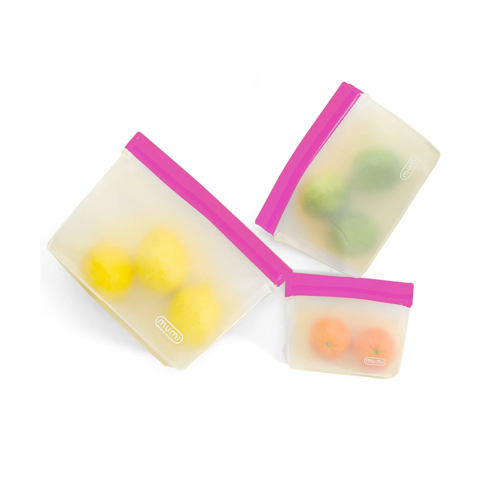 Piccolo Reusable Zip Up Bags – Set of 3 Silicone Ziplock Bag | Reusable Ziplo...