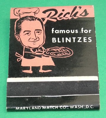 Rick's ''Chatter Room'' WASHINGTON, D.C. Front-Strike Matchbook Full - Maryland