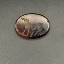Big ancient carnelian stone intaglio Seal in good condition