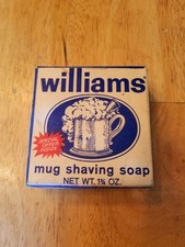 Vintage Williams Mug Shaving Soap 1.75 Oz Bar in Rare Original Box W/wrapper